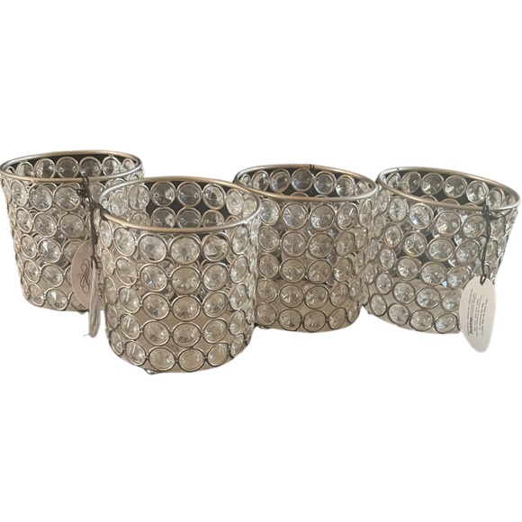 Other - Bundle of 4 Crystal Candle Holders NWT